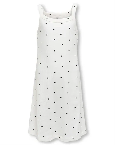 Kids Only - KOGBella Life Strap Kjole - Cloud Dancer